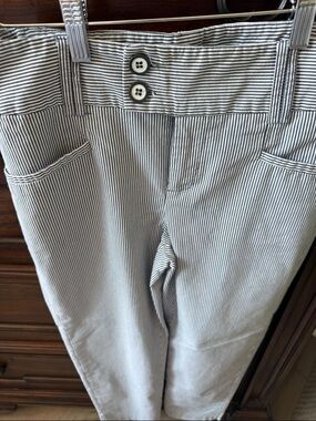 Grace Women's Straight-Leg Striped Pants - White & Black